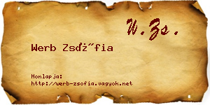 Werb Zsófia névjegykártya