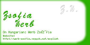 zsofia werb business card